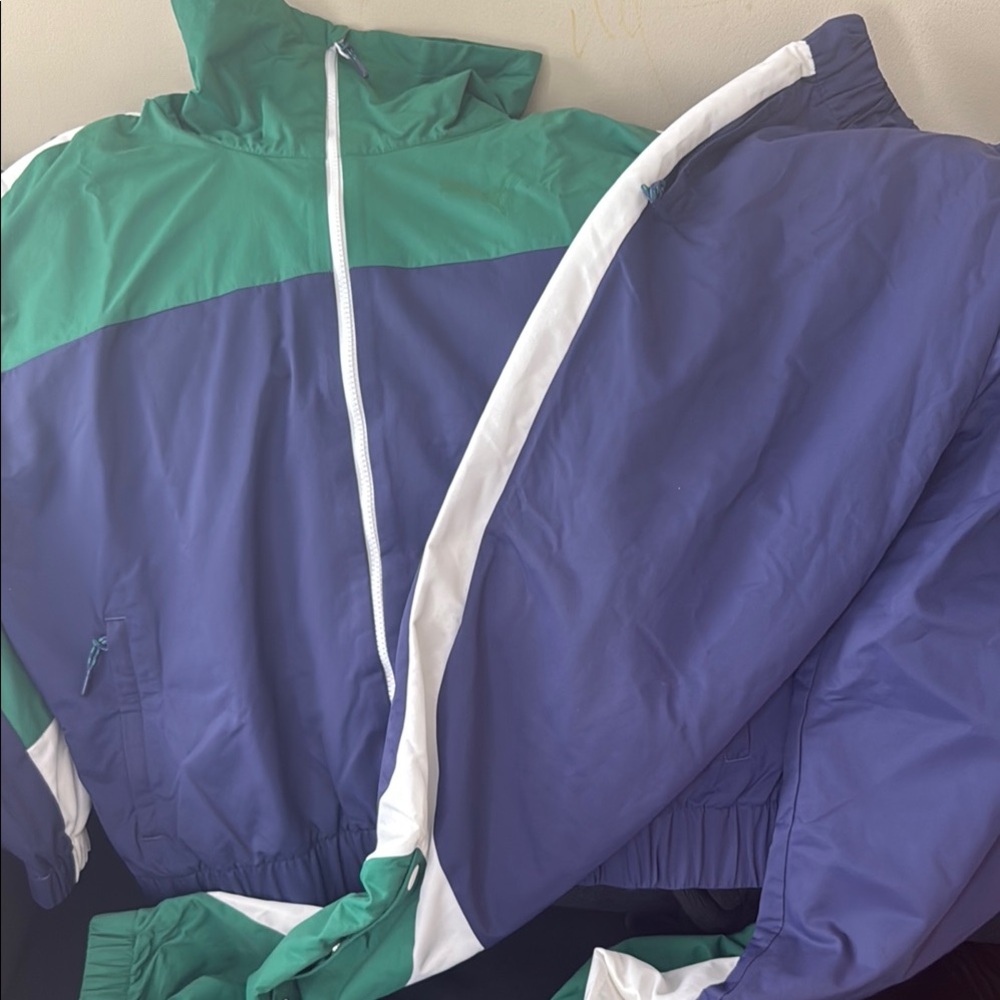 Puma Green and Blue Color Block Windbreaker Set- Puma x JuneAmbrose Collab